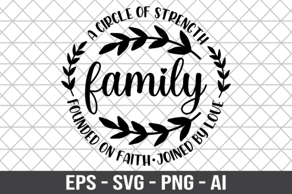 A Circle of Strength Founded on Faith - Graphics for Crafts
