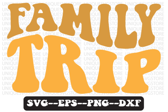 Family Trip Quote Retro Svg Design for Crafts and Graphics