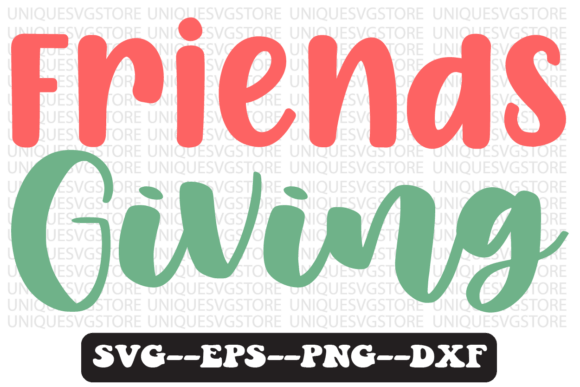 Friends Giving Quote Retro Svg Design for Crafts and Graphics