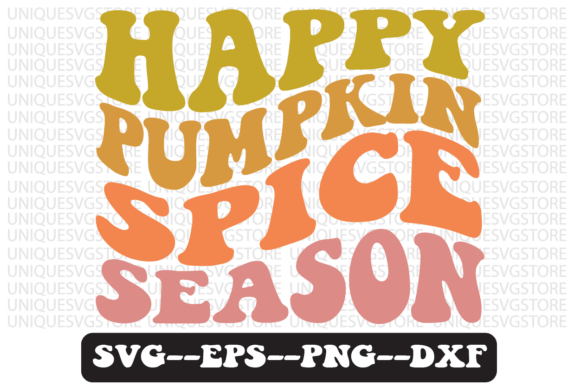 Happy Pumpkin Spice Season Svg Design for Crafts and Graphics