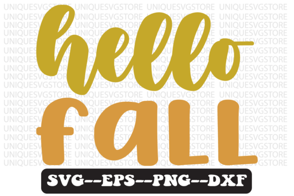Hello Fall Quote Retro Svg Design for Crafts and Graphics