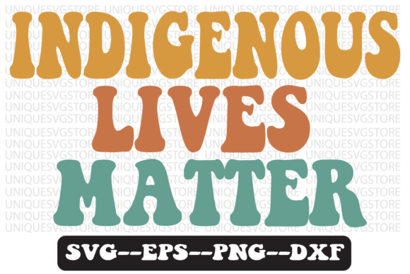Indigenous Lives Matter Retro Svg Design for Crafts and Graphics