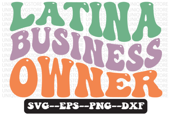 Latina Business Owner Retro Svg Design for Crafts and Graphics