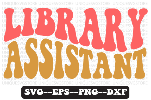 Library Assistant Retro Svg Design for Crafts and Graphics