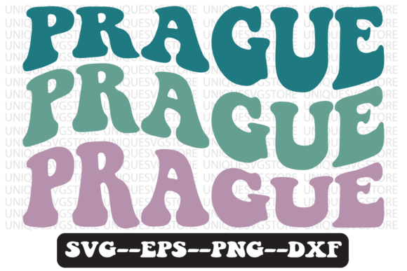 Prague Quote Retro Svg Design for Crafts and Graphics