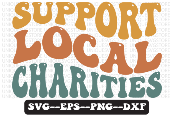 Support Local Charities Retro Svg Design for Crafts and Graphics